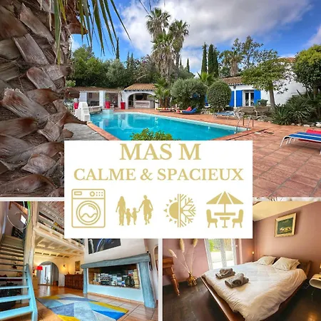 Mas M - D'exception - Piscine - Jeux Enfants - Bbq - Plancha - Cheminee - Calme - 5 - Sudsejourconciergerie Villa Perpignano