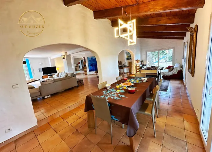 Villa Mas M - D'exception - Piscine - Jeux Enfants - Bbq - Plancha - Cheminee - Calme - 5 - Sudsejourconciergerie Perpignan